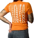 CAMISETA NARANJA ILVENTO CIRCULAR BLANCO MUJER