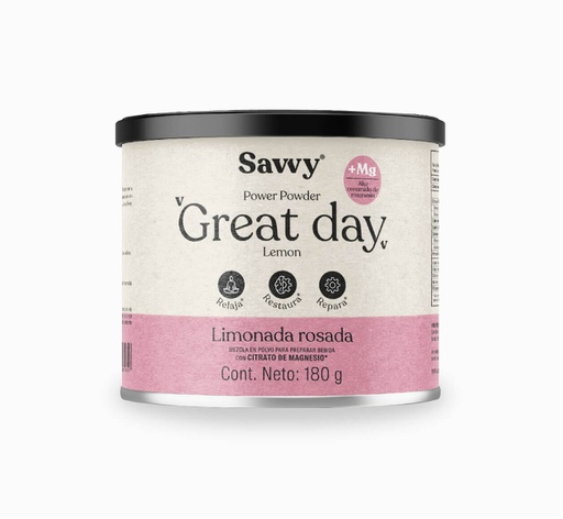 [SAVVYMGRO] Magnesio Savvy - Great Day Limonada Rosada